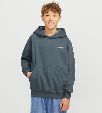 Jack & Jones Hættetrøje - JorIslington - Stormy Weather m. Print