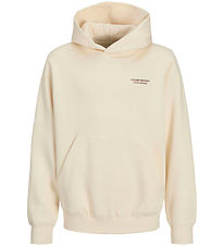 Jack & Jones Hættetrøje - JorIslington - Antique White m. Print Jack & Jones Hættetrøje - JorIslington - Antique White m. Print