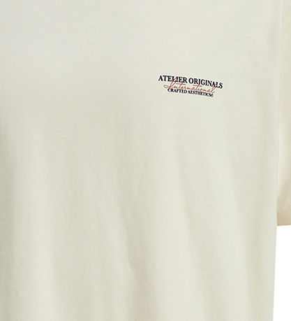 Jack & Jones T-shirt - JorIslington - Antique White m. Print Jack & Jones T-shirt - JorIslington - Antique White m. Print