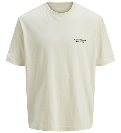 Jack & Jones T-shirt - JorIslington - Antique White m. Print Jack & Jones T-shirt - JorIslington - Antique White m. Print
