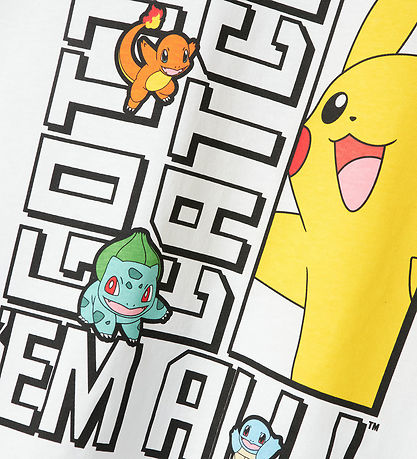 T-Shirt Name It - NkmFlamme Pokémon - Bright White