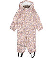 Mikk-Line Regndragt - PU - Recycled - Rose Dawn m. Blomster