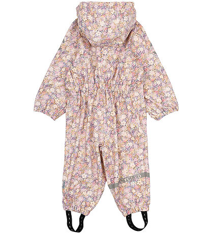 Mikk-Line Regndragt - PU - Recycled - Rose Dawn m. Blomster