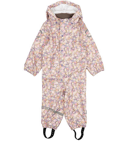 Mikk-Line Regndragt - PU - Recycled - Rose Dawn m. Blomster