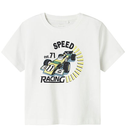 Name It T-shirt - NmmVictor - Bright White/Speed Racing Name It T-shirt - NmmVictor - Bright White/Speed Racing