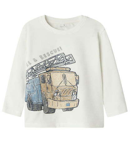 Name It  Bluse - NmmDusty - Cloud Dancer m. Print Name It  Bluse - NmmDusty - Cloud Dancer m. Print