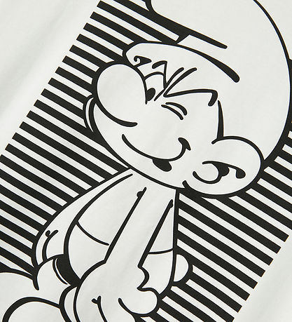 LMTD T-shirt - NlnFordy Smurfs - Cloud Dancer