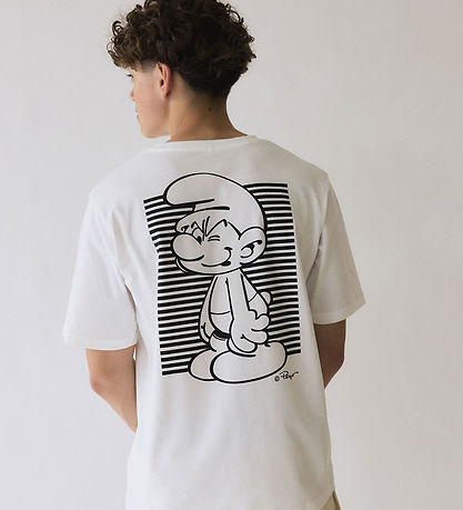 LMTD T-shirt - NlnFordy Smurfs - Cloud Dancer LMTD T-shirt - NlnFordy Smurfs - Cloud Dancer