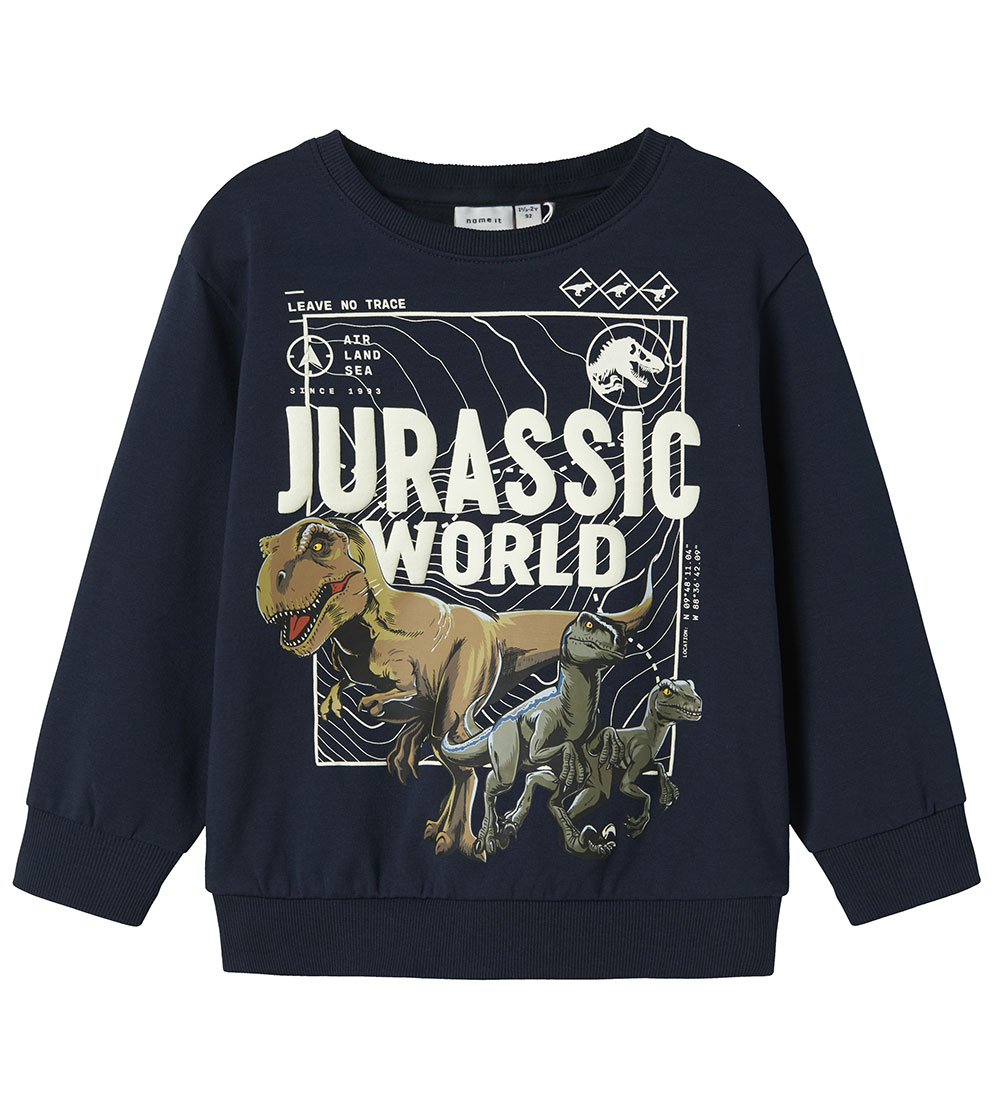 Name It Sweatshirt - NmmFür Jurassic - Navy Blazer - Name It - 2 Jahre (92) - Sweatshirts