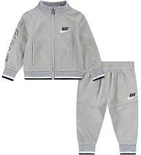 Nike Træningssæt - Cardigan/Bukser - Light Smoke Grey Heather Nike Træningssæt - Cardigan/Bukser - Light Smoke Grey Heather