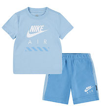 Nike Shortssæt - T-shirt/Shorts - University Blue Nike Shortssæt - T-shirt/Shorts - University Blue