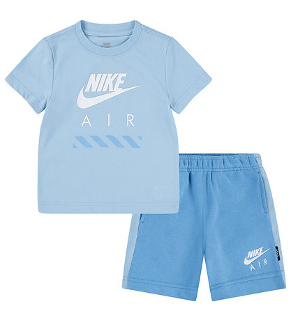 Nike Shortssæt - T-shirt/Shorts - University Blue Nike Shortssæt - T-shirt/Shorts - University Blue