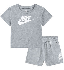 Nike Shortssæt - T-shirt/Shorts - Dark Grey Heather Nike Shortssæt - T-shirt/Shorts - Dark Grey Heather