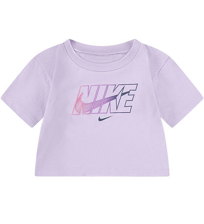 Nike Shortssæt - T-shirt/Cykelshorts - Diffused Blue