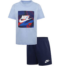 Nike Shortssæt - T-shirt/Shorts - Midnight Navy Nike Shortssæt - T-shirt/Shorts - Midnight Navy