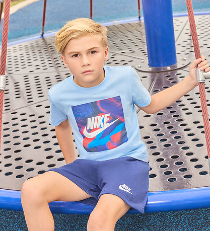 Nike Shortssæt - T-shirt/Shorts - Midnight Navy Nike Shortssæt - T-shirt/Shorts - Midnight Navy