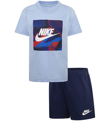 Nike Shortssæt - T-shirt/Shorts - Midnight Navy Nike Shortssæt - T-shirt/Shorts - Midnight Navy