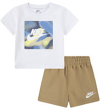 Nike Shortssæt - T-shirt/Shorts - Parachute Beige Nike Shortssæt - T-shirt/Shorts - Parachute Beige