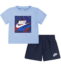 Nike Shortssæt - T-shirt/Shorts - Midnight Navy Nike Shortssæt - T-shirt/Shorts - Midnight Navy