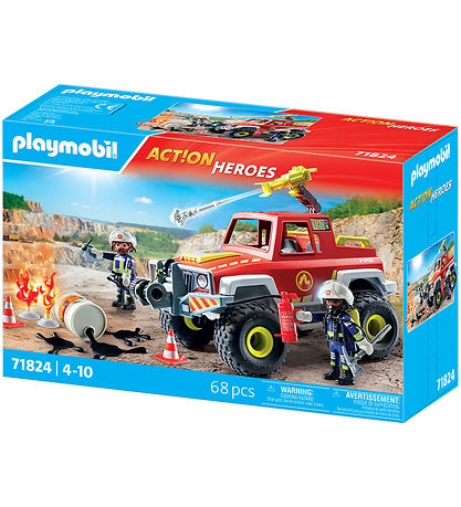 Playmobil Action Heroes - Brandbekæmper Truck - 71824 - 68 Dele