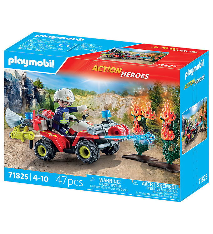 Playmobil Action Heroes - Brandbekæmper Quad - 71825 - 47 Dele