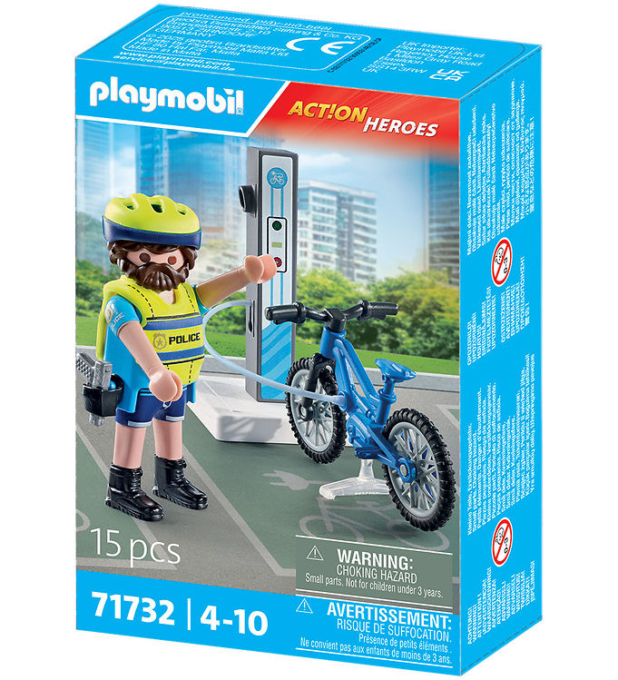 Playmobil Action Heroes - Politicykelpatrulje - 71732 - 15 Dele