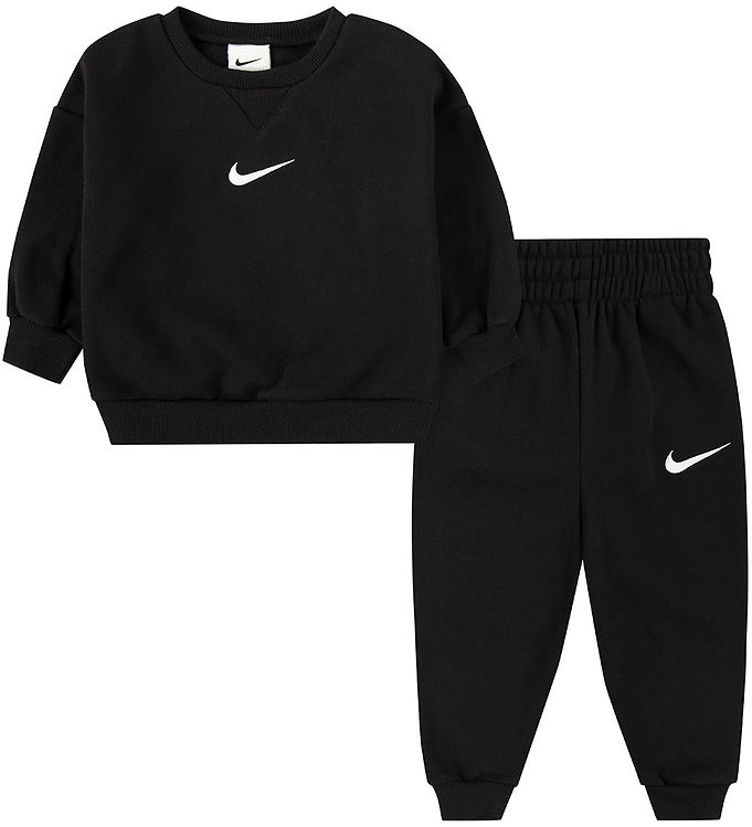 Nike Sweatsæt - Sweatshirt/Sweatpants - Sort