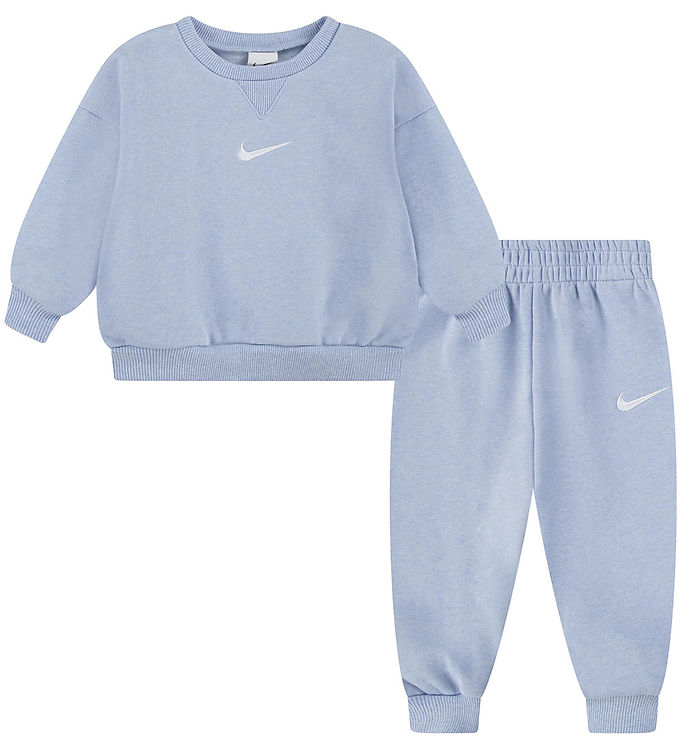 Nike Sweatsæt - Sweatshirt/Sweatpants - Cobalt Bliss Heather