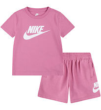 Nike Shortssæt - T-shirt/Shorts - Magic Flamingo Nike Shortssæt - T-shirt/Shorts - Magic Flamingo
