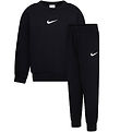 Nike Sweatsæt - Sweatshirt/Sweatpants - Sort