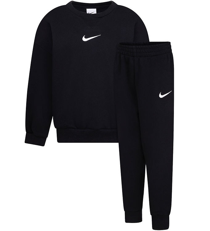 Nike Sweatsæt - Sweatshirt/Sweatpants - Sort