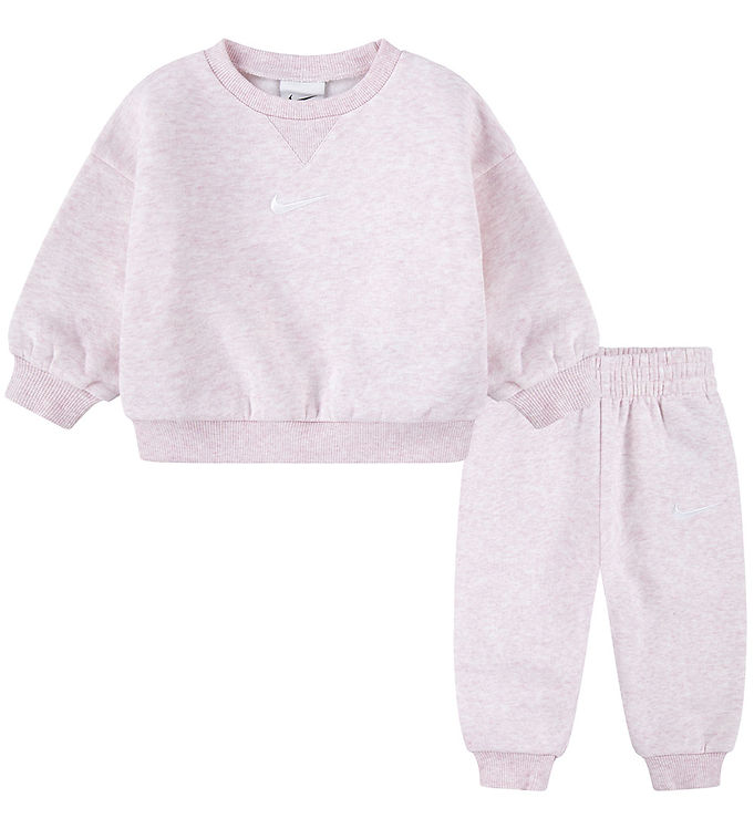 Nike Sweatsæt - Sweatshirt/Sweatpants - Pink Foam Heather