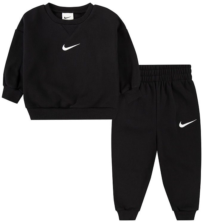 Nike Sweatsæt - Sweatshirt/Sweatpants - Sort