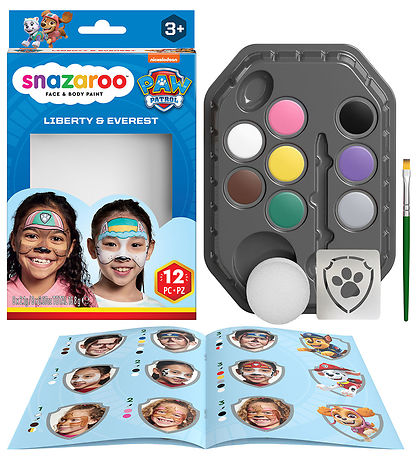 Snazaroo Ansigtsmaling - 12 Dele - Paw Patrol - Liberty & Evere