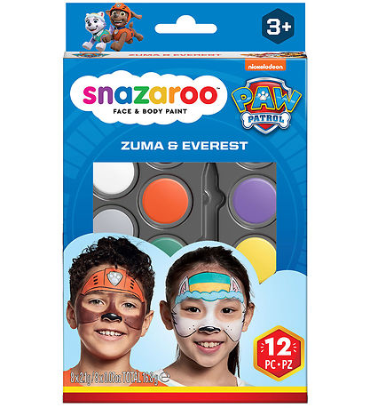 Snazaroo Ansigtsmaling - 12 Dele - Paw Patrol Zuma & Everest Snazaroo Ansigtsmaling - 12 Dele - Paw Patrol Zuma & Everest
