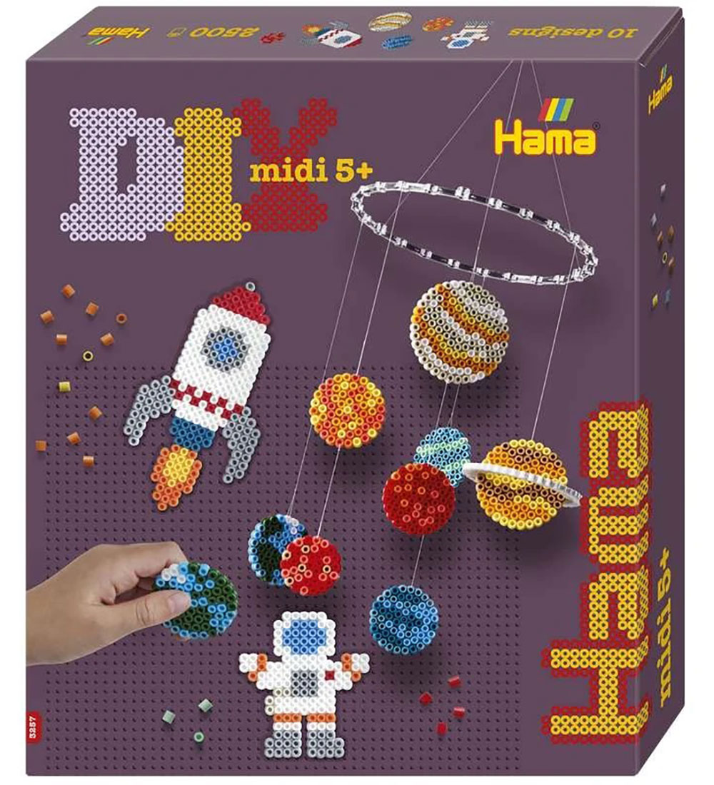 Hama Midi Perlenset - 2500 st. - Space Baby-Mobile - Hama - One Size - Perlen