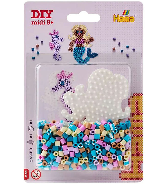 Hama Midi Perlesæt - 450 stk. - Havfrue