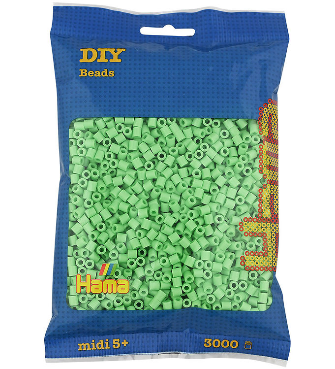 Hama Midi Perler - 3000 stk. - 115 Klar Grøn