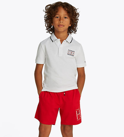 Tommy Hilfiger Polo - Hvid m. Logo