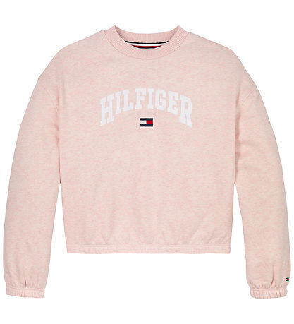 Tommy Hilfiger Sweatshirt - Varsity - Coral Ice Heather Red Tommy Hilfiger Sweatshirt - Varsity - Coral Ice Heather Red