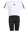 adidas Performance Shortssæt - JG TR-ES 3S - White/Black adidas Performance Shortssæt - JG TR-ES 3S - White/Black
