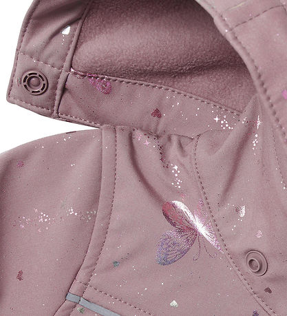 Name It Softshelljakke m. Fleece - NmfAlfa08 - Elderberry/BUTTER Name It Softshelljakke m. Fleece - NmfAlfa08 - Elderberry/BUTTER