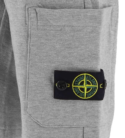 Stone Island 스웨트 반바지 - 그레이 멜란지