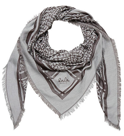 Lala Berlin Tørklæde - Triangle Tilda - Swoosh Light Blue/Brown