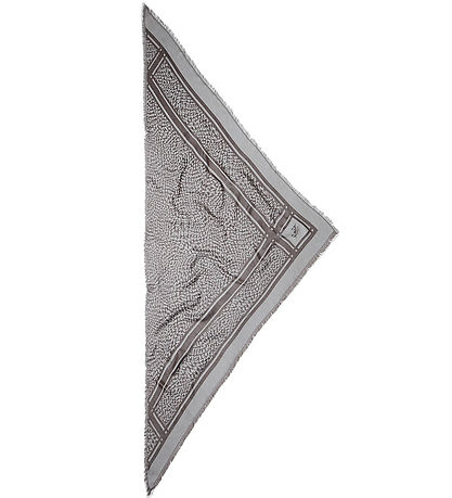 Lala Berlin Tørklæde - Triangle Tilda - Swoosh Light Blue/Brown Lala Berlin Tørklæde - Triangle Tilda - Swoosh Light Blue/Brown