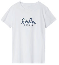 Lala Berlin T-shirt - Cara - Hvid m. Blå Lala Berlin T-shirt - Cara - Hvid m. Blå