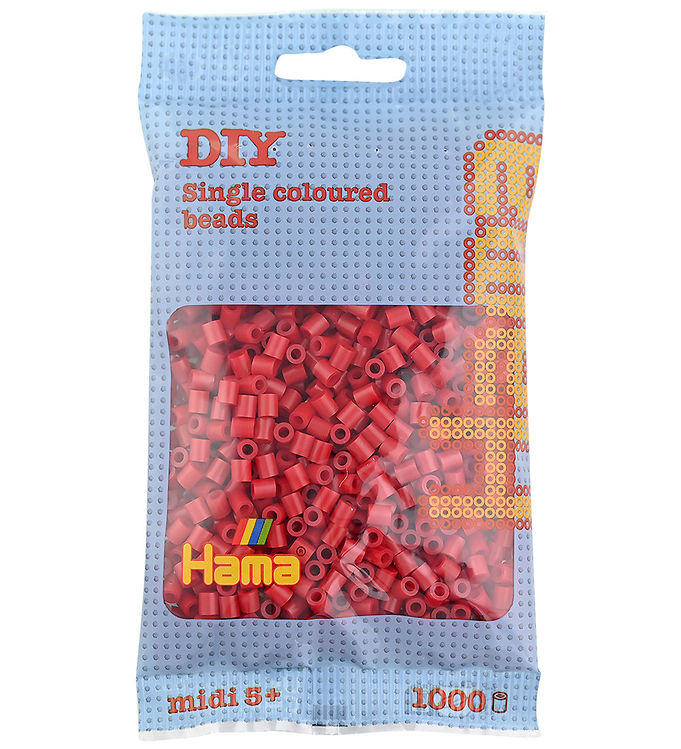 Hama Midi Perler - 1000 stk. - 114 Kirsebærrød