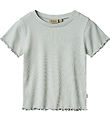 Wheat T-shirt - Rib - Irene - Soft Blue Wheat T-shirt - Rib - Irene - Soft Blue