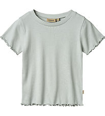 Wheat T-shirt - Rib - Irene - Soft Blue Wheat T-shirt - Rib - Irene - Soft Blue