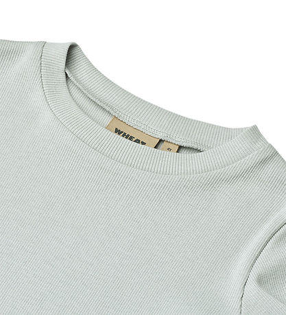 Wheat T-shirt - Rib - Irene - Soft Blue